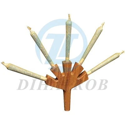 لوله سیگار کشیدن طبیعی پیش از رول لوله لوله ای از چوب bifurcated